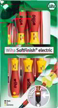 Miniatyrbild 2 av 3: Wiha 3201 ZK6 6-delad SoftFinish slimFix VDE skruvmejselset - Slot/Pozidrive