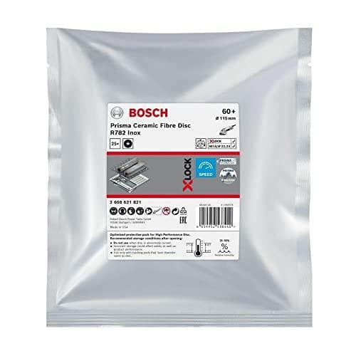 Bosch Professional 25x Expert R782 Prisma Ceramic X-LOCK kuitulevyt (teräkselle, ruostumattomille teräslevyille, Ø 115 mm, karkeus 60, pienet kulmahio