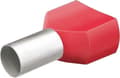 Miniatyrbild 2 av 2: Knipex 9799377 Ferrule - Twin - Plastkrage - 2x7AWG - 2x10,00 mm² - Röd (50st)