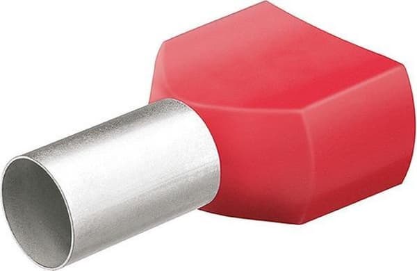 Knipex 9799377 Ferrule - Twin - Plastkrage - 2x7AWG - 2x10,00 mm² - Röd (50st)
