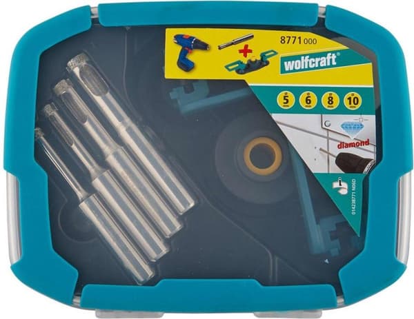 Wolfcraft 8771000 Flisebor 4-delt Cylinderskaft 1 sæt(er)