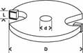Miniatyrbillede 2 af 3: Bosch - Rillesave 8 mm, D1 32 mm, L 5 mm, G 51 mm