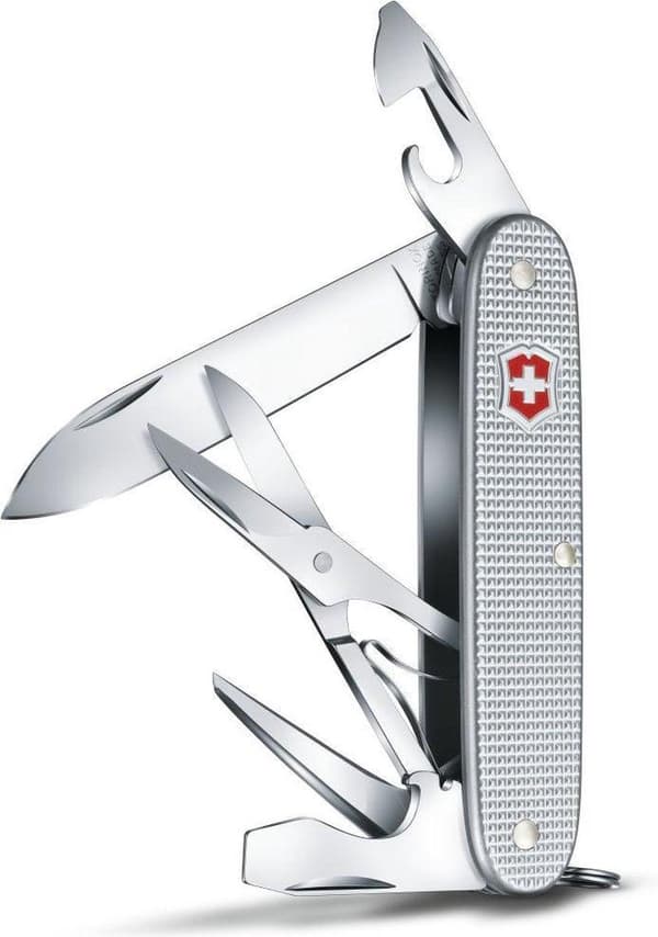 Victorinox Pioneer X lommekniv - 9 funktioner - Sølv Alox