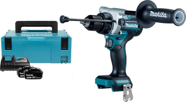 Makita - DHP486RTJ - 18V - akku - iskupora ja ruuvimeisseli - 2x 5.0Ah - Mboxissa