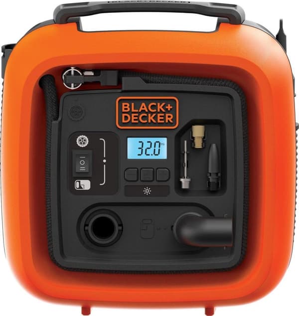 BLACK+DECKER ASI400-XJ Kompressor - 12V - 160 PSI - 11 bar - med 12V DC adapter