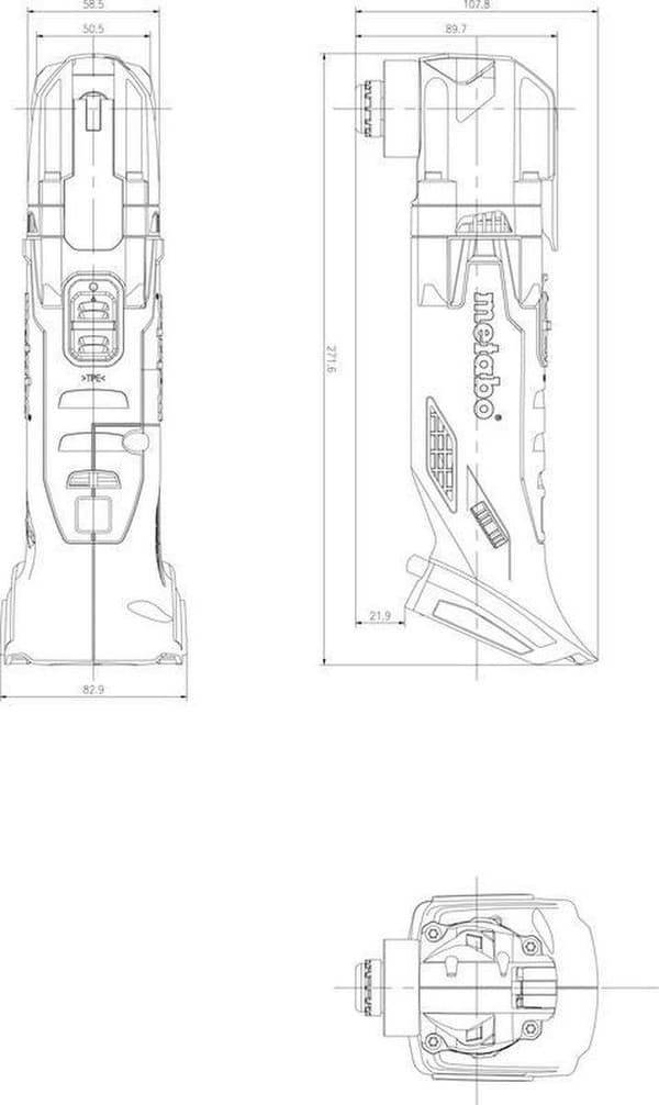 Metabo Multitool Mt18Ltx 18V - Loose Body (toimitetaan ilman akkua ja laturia)