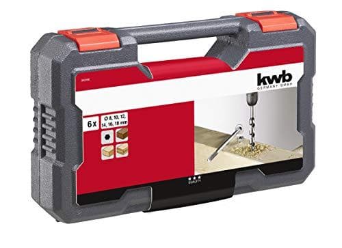 kwb boreboresæt, 8-delt træborsæt, 8, 10, 12, 14, 16, 18 mm i plastkasse, 042290