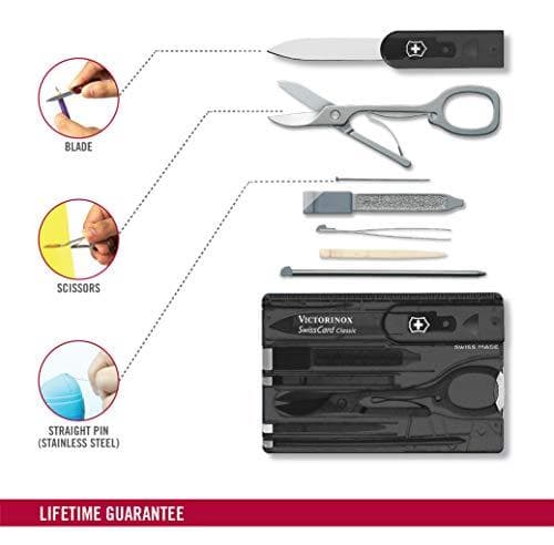 Victorinox SwissCard Classic Cosmetic & Manicure Case Black - Transparent ABS Synthetic (0.7133.T3)
