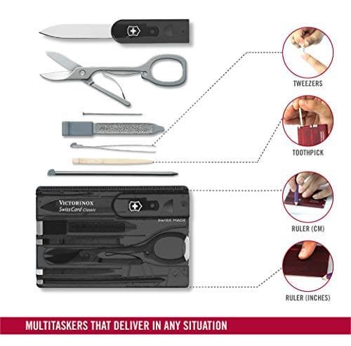 Victorinox SwissCard Classic Cosmetic & Manicure Case Black - Transparent ABS Synthetic (0.7133.T3)