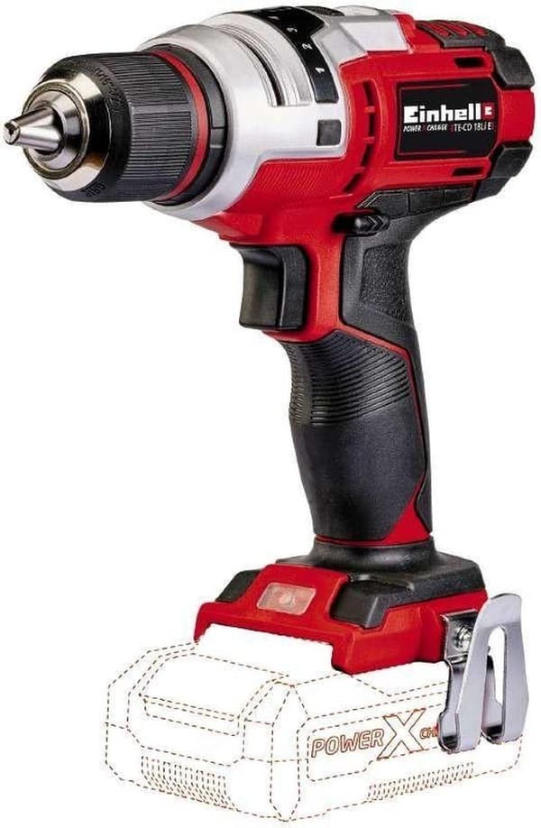 EINHELL akkuporakone/ruuvimeisseli TE-CD 18 Li E Solo - Power-X-Change - 18 V - 47 Nm - Ilman akkua ja laturia