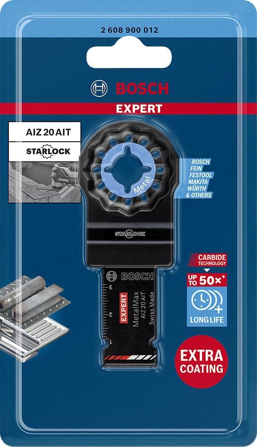 Bosch-tarvikkeet 2608900012 EXPERT MetalMax AIZ 20 AIT kovametallipistosahanterä, 1 kappale (2608900012)