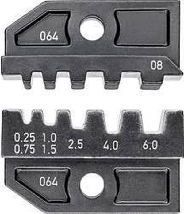 Knipex 97 49 08 Crimp Insert Ferrules 0,25 til 6 mm² Velegnet til Knipex mærke 97 43 200, 97 43 E, 97 43 E AUS, 97 43 E UK, 97 43 E US