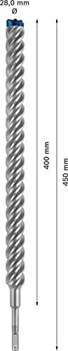 Bosch Expert SDS-plus-7X - borr - för betong, armerad betong, granit, härdad betong, gnejs - hammarinsats - 28 mm - SDS-plus - längd: 450 mm