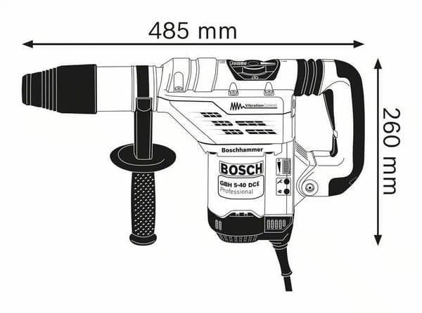 Bosch Professional GBH 5-40 DCE Borehammer - 1150 Watt - 8,8 J - Med opbevaringsæske