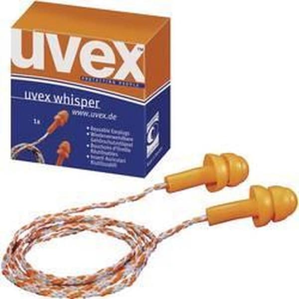 Uvex hviskeøreprop med ledning i miniboks med 50 par (2111-201)