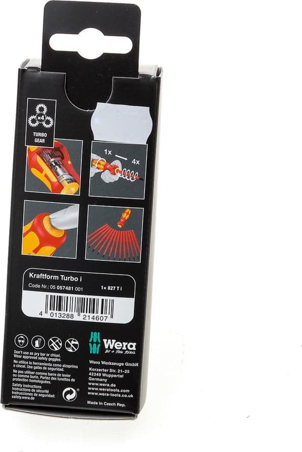 Wera Kraftform Turbo VDE bit håndholder 827 T, 9x125mm
