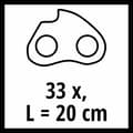 Miniatyrbillede 2 af 4: EINHELL 4500193 - Udskiftningskæde egnet til batteridrevet motorsav FORTEXXA 18/20 TH (4500193)