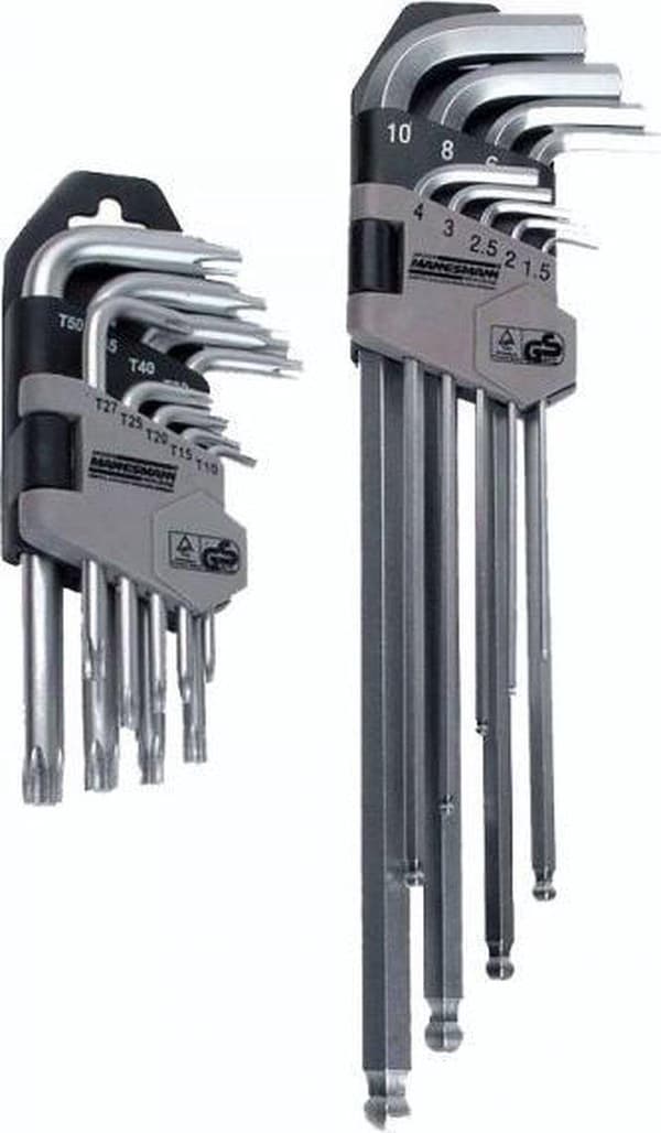 Brüder Mannesmann BM18170 18-delt L-nøglesæt - Torx / Inbus - T10-50
