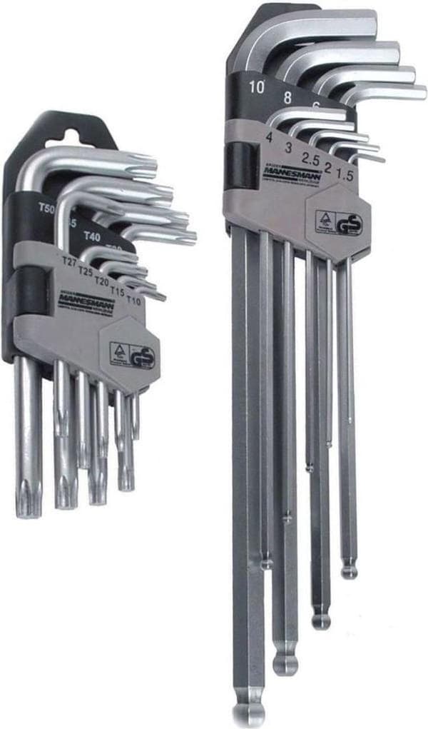 Brüder Mannesmann BM18170 18-delt L-nøglesæt - Torx / Inbus - T10-50