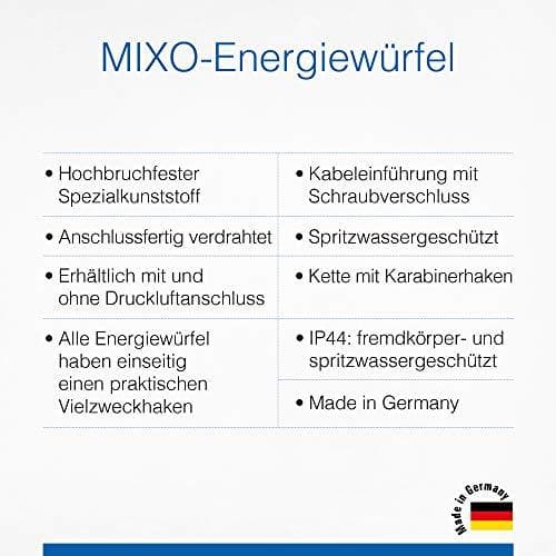 AS SCHWABE energiterning II til ophængning, IP44, med 4 beskyttelsesstik 16A, 230V og 1 CEE 16A, 400V 5p (60733)