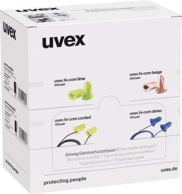 Uvex 2112101 uvex hi-com ørepropper 24 dB Flere genanvendelige 100 par