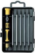 Miniatyrbild 3 av 4: CK elektronisk och finmekanisk utbytbar bladsats 7-delad platt korshuvud Phillips Torx