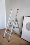 Miniatyrbillede 3 af 6: Wenko Husholdningstrappe 3-trins 44 X 119 Cm Aluminium Sølv