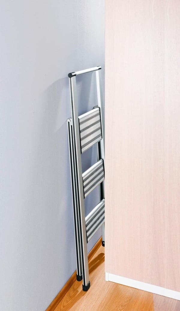 Wenko Husholdningstrappe 3-trins 44 X 119 Cm Aluminium Sølv