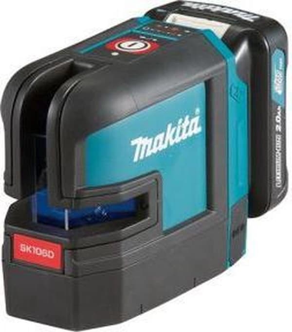Makita SK106DZ 10,8V Li-Ion batteri Cross line laser krop i taske - 2 linjer - 25m - rød