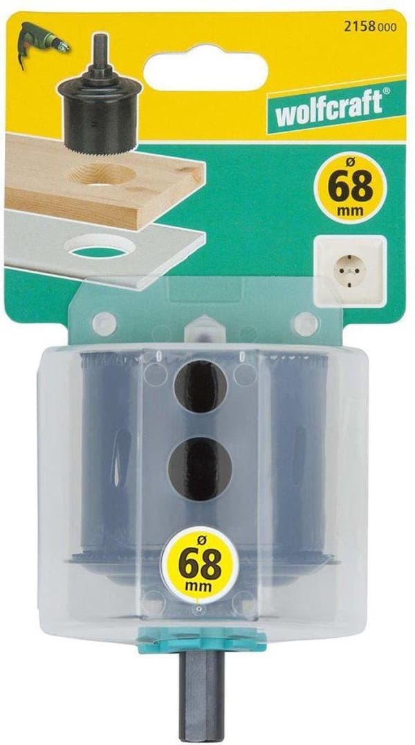 wolfcraft Hulsav 68 mm sort 2158000
