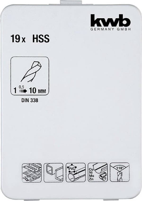 KWB HSS titan borrsats - 19 delar