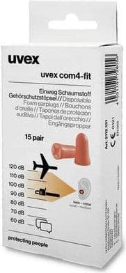 Uvex 2112131 com4-fit öronproppar 33 dB engångs 15 par (2112131)