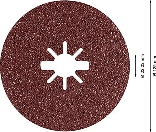 Bosch Expert R781 - slipskiva - för rostfritt stål, stål - 5 stycken - 125 mm - korn: 36
