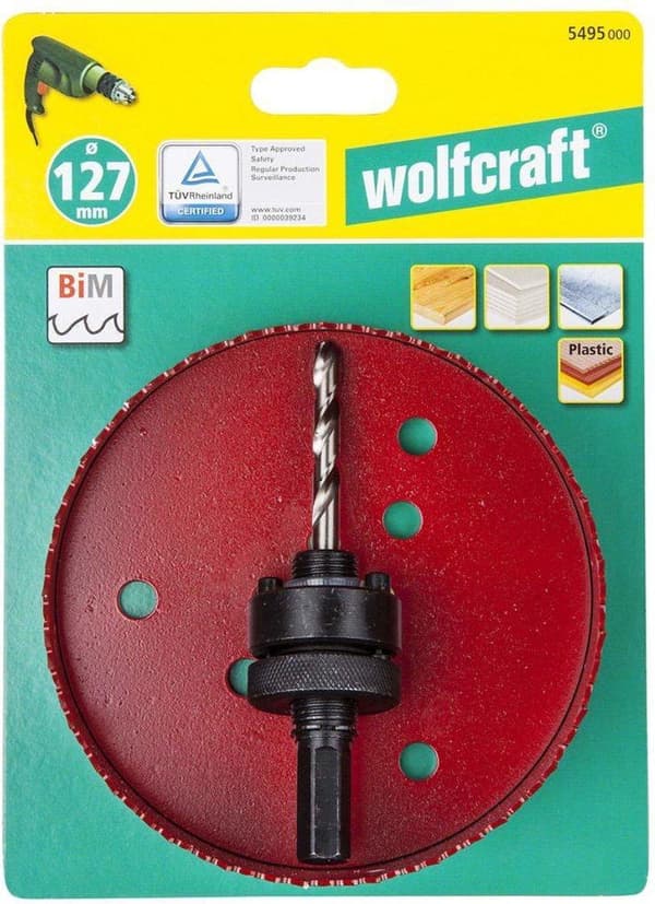 wolfcraft Wolfcraft Hulsav 127 mm rød 5495000