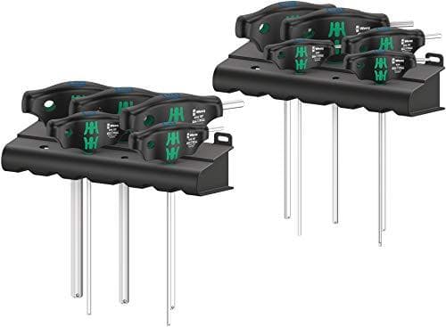 454/10 HF-sæt Imperial 1 skruetrækkersæt T-grebsskruetrækker Hex-Plus med holdefunktion, imperial, 10 stk.
