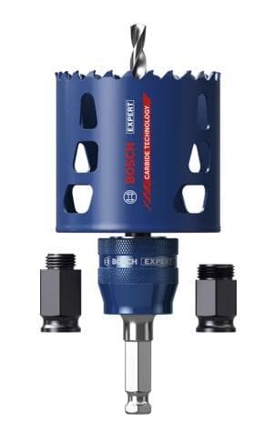 Bosch Expert Tough Material Startsæt - hulsav - til plast, mursten, bløde fliser, rustfri stålplader, træ med metal - 68 mm - unbrakonøgle