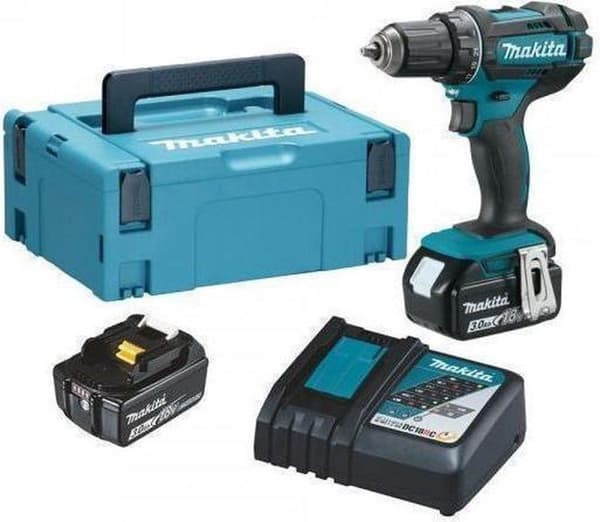 Makita DDF482RFJ 18V Li-Ion batteridrevet bore-/skruetrækker (2x3,0Ah batteri)