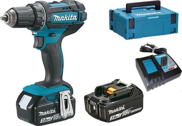 Makita DDF482RFJ 18V Li-Ion batteridrevet bore-/skruetrækker (2x3,0Ah batteri)