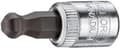 Miniatyrbillede 1 af 2: Skruetrækker indsats Kuglehoved sekskant 6,3 mm, 6x28 mm Gedore