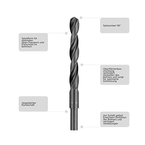 kwb HSS metallborrdiameter 17 mm med vridskaft Professionell spiralborr