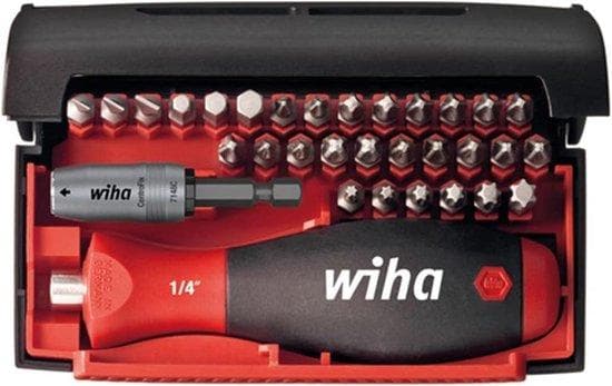 Wiha 32-osainen teräsarja, Bit Collector 34686, uritettu, Phillips-pää, Pozidriv-pää, kuusiokanta, sisäinen (34686)