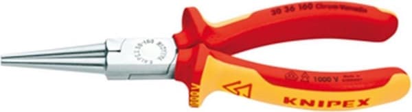 Knipex 30 36 160 VDE Tång med rund näsa Rak 160 mm