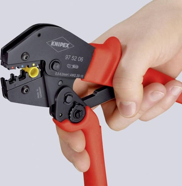 Knipex 97 52 23 Crimpverktyg Oisolerade terminaler, anslutningar 16 till 25 mm²