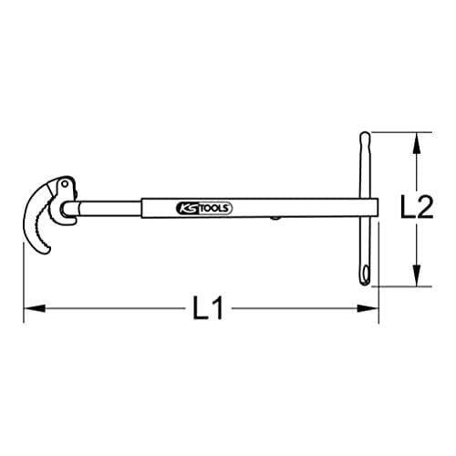 KS Tools 126.2000 Teleskopisk tapnøgle, 32-63 mm