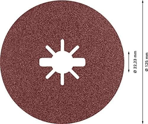 Bosch Expert R781 - slipskiva - för rostfritt stål, stål - 5 stycken - 125 mm - korn: 80