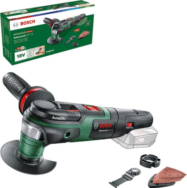 Bosch AdvancedMulti 18 akkumonitoimityökalu - ilman 18 V akkua ja laturia