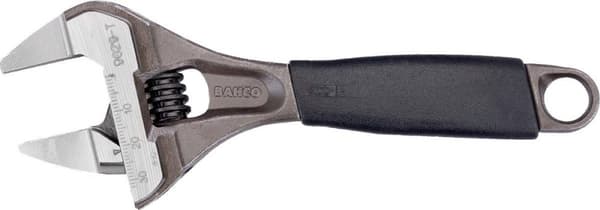 Bahco justerbar skruenøgle type 9031-T 200 mm med tynde kæber