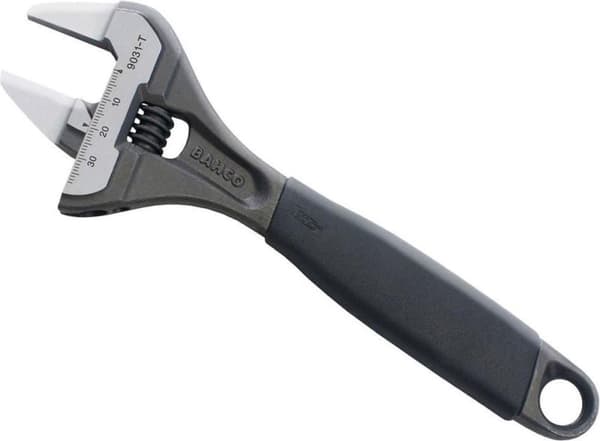Bahco justerbar skruenøgle type 9031-T 200 mm med tynde kæber