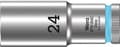Miniatyrbillede 1 af 5: Wera 05004563001 8790 HMC Deep Socket 1/2", Cyan, 24,0 mm