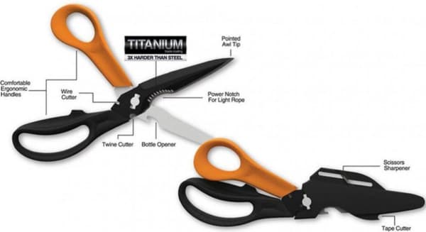 Fiskars Saks - Klip & Mere - 23 Cm - Sort/Orange